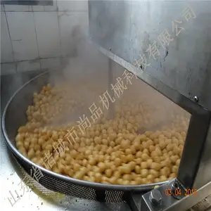 豆泡油炸锅 自动出料豆干油炸锅 双锅并联豆泡油炸设备