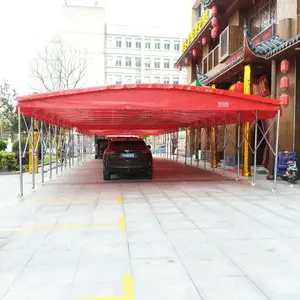 活动仓库蓬伸缩式移动车库广告雨篷外工程简易篷