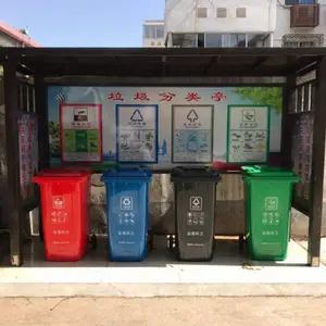 不锈钢垃圾分类回收站 景区公园分类垃圾投放点