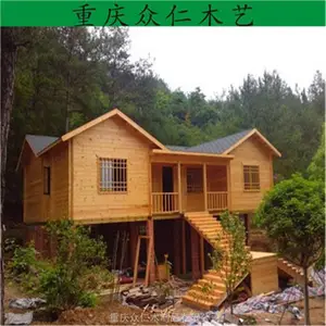 安居景区生态木休闲木屋 樟子松现代别墅 传统仿古木屋施工安装 众仁木艺