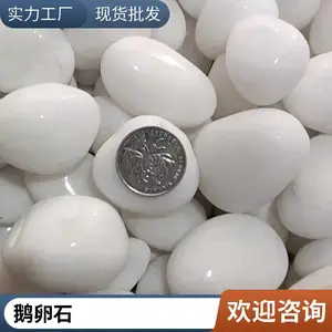 天然鹅卵石雨花石鱼缸 花盆庭院造景五彩石大鹅软石批发厂家