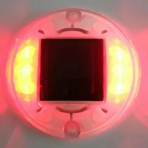 Led户外圆形太阳能道钉渔船网箱警示闪灯园林景观灯