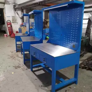 模房工作台合模台 带抽屉挂板四工位钳工桌 钢板模具装配台