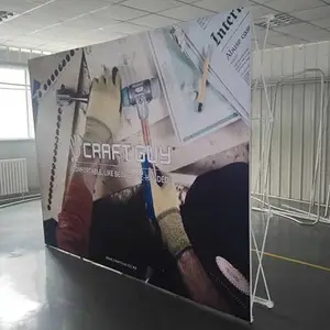 定制布质拉网展架 签到背板 微弹针织布画面 色彩饱和度高 移动性强