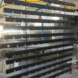 明装铝天花 600X1200铝格栅 黑色铝格栅吊顶