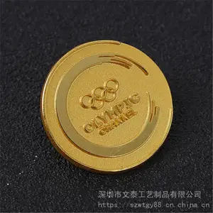 圆形镀金徽章 奥迪车标徽章 定做金属纪念章 锌合金镂空胸章订做