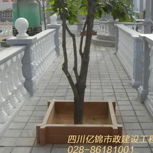供应彭州仿木花箱-园艺花盆-室外仿木花池-厂家直销-品质***