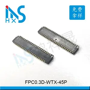 0.3掀盖卧式下接 H=1.0 45P FPC掀盖式连接器