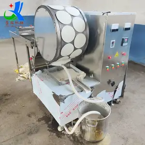 全自动圆形8寸蛋皮机 商用电加热卷皮机 双排烤鸭饼机