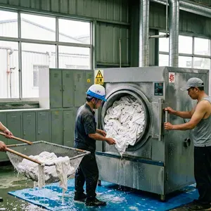石家庄布草水洗 中性洗涤剂加全程软水 安全温和不伤纤维不刺激皮肤