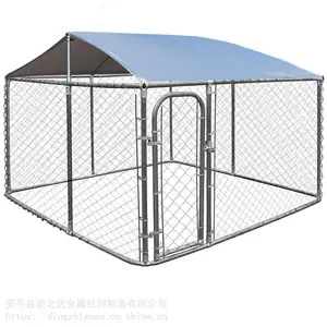 室外大型钢丝网鸡狗跑笼户外组装型圈狗围网菱形网狗笼子中大型犬镀锌围网
