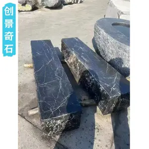 广东深圳黑山石日式园林 深圳镜面抛光黑山石 深圳黑山石异形定制