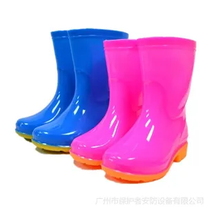 创盛儿童雨鞋男童女童中筒水鞋防滑耐磨中帮雨靴男孩女孩胶鞋