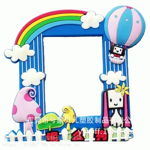 环保硅胶相框定制 点胶3D立体相框 旅游纪念相框 儿童卡通相框