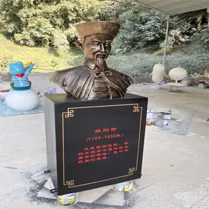 玻璃钢人物雕塑小品 玻璃钢仿铜人物雕塑 园林林侧徐人物雕塑