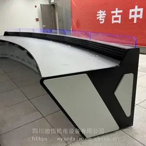 迪信DX23 指挥中心弧形灯带控制台 安防监控操作台 多功能办公台