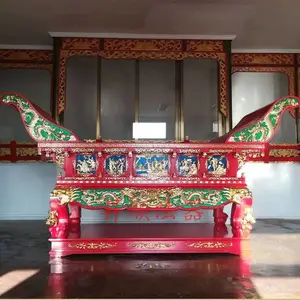 江西寺庙木雕供桌 祠堂木雕元宝桌 寺院精雕佛桌 佛台 供台定制