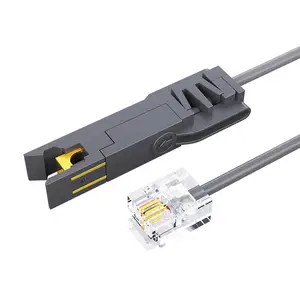 三堡RJ11电话头转鸭嘴跳线RJ45转鸭嘴语音配线架1对110型纯铜跳线1米