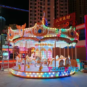 儿童旋转木马游乐设备新品户外广场游乐园电动转马