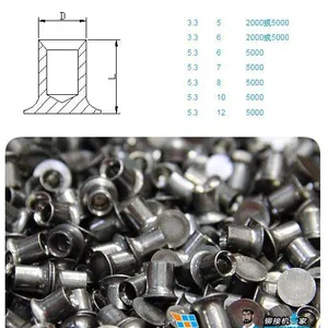 5.3×5mm埃瑞特自冲铆铆钉,自穿刺铆钉,自冲铆接机半空心铆钉