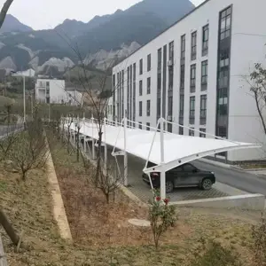 宁波地区膜结构停车棚汽车电动车篷推拉棚遮阳雨蓬钢棚