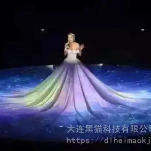 沉浸式全息婚礼3d投影梦幻星空婚庆蝴蝶花海创意商用婚纱宴会厅