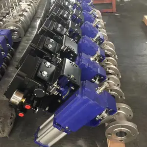 对夹式气动V型调节球阀VQ677HVQ977H石灰浆液泥浆调节阀阀体