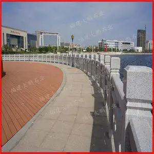 福建石材栏杆厂家芝麻白石栏杆护城河石材栏杆福建大鹏石业