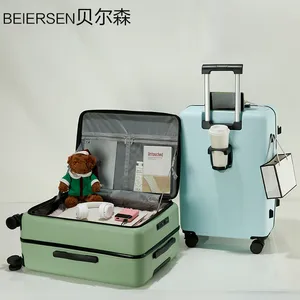 商务侧开1:9的多功能行李箱轻便结实耐用拉杆箱超大容量旅行箱登机箱20密码箱