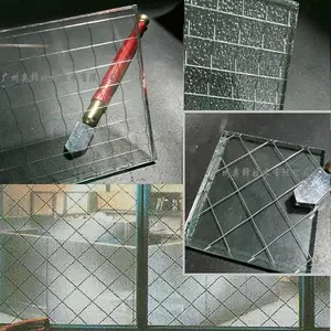 厂家供应夹丝玻璃，防火防盗钢丝夹丝玻璃 进口夹丝玻璃