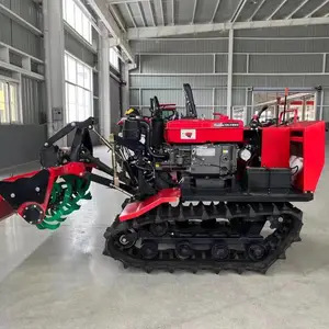 35马力履带拖拉机 后悬挂农具 水旱两用耕地机 偏坐旋耕机