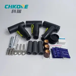 科瑞CHKORE 10KV欧式前接插拔头可屏蔽式T型头分支箱前接电缆头