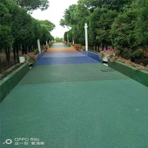 浦江县高透水性露骨料透水地坪工程 彩色渗水混凝土材料厂家直销