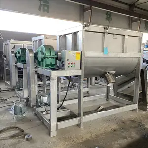 1吨不锈钢卧式搅拌机中药粉淀粉塑料颗粒混合拌料机多功能拌料机