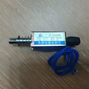贯穿式小微型直流推拉电磁铁12V推杆伸缩撞击