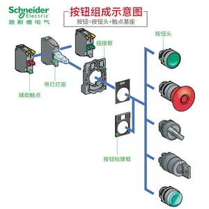 ʩ�͵�ָʾ��XB2BVMD1LC ��ť�źŵ�LED �� �� �� �׵�Դ��AC110V