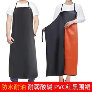复合红黑pvc围裙桔黑双色水产屠宰围裙加厚防水耐油耐弱酸碱围裙