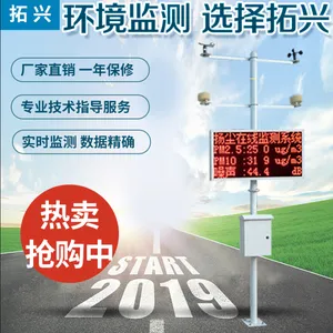济南拓兴智慧工地产品扬尘噪音监测系统 PM2.5监测湿度监测