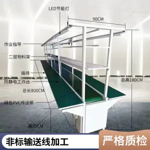 流水线不锈钢输送带苏州定制 操作台网带特氟龙防静电环形 厂家直销