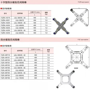 内蒙古双导线间隔棒FJQ-205 二分裂间隔棒
