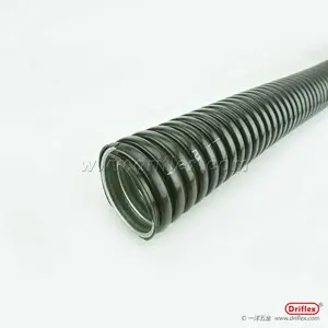 304不锈钢黑色波浪形电线电缆保护套管配铜镀镍90度弯头