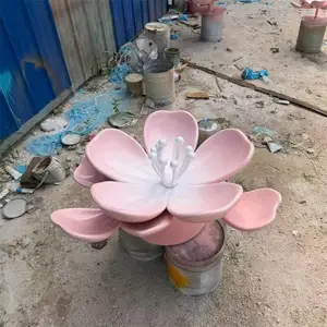 玻璃钢大型桃花雕塑 仿真花朵模型户外绿植园林景观摆件