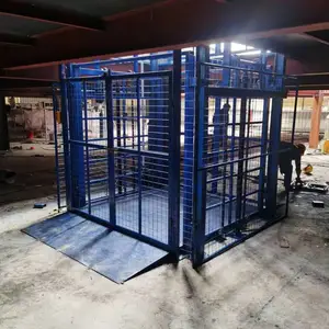链条导轨式升降货梯 工厂液压升降平台 仓库液压货运平台