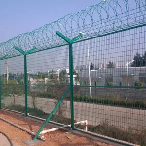 刺绳护栏网 ***机场护栏网 Y型柱刀片刺绳护栏网 防攀爬网