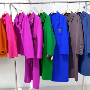 盛依服饰精选朗诗24年汉派品牌双面大衣一手女装批发货源