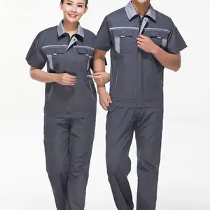嘉峪关定制工作服-定做工作服厂家-拼色加固缝线工作服-楚业制衣