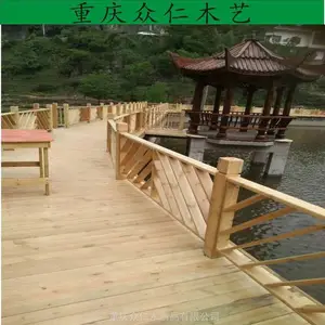 秀山景区防腐木六角亭 双檐古建亭子 防腐木彩绘凉亭施工安装 众仁木艺