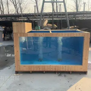 定做玻璃钢鱼缸锦鲤地缸海鲜池龟缸观赏鱼缸养鱼池大型鱼池