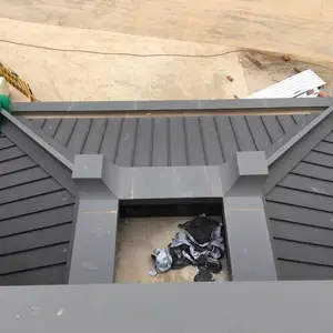 金属建材 铝镁锰板 民用住宅别墅屋面金属屋面板 0.7厚深灰色氟碳烤漆铝镁锰板