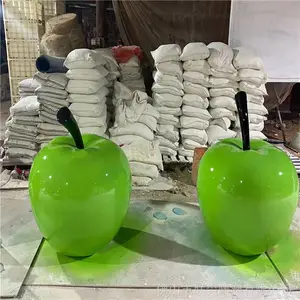 玻璃钢苹果雕塑图片 公园植物雕塑 联尖景观雕塑小品